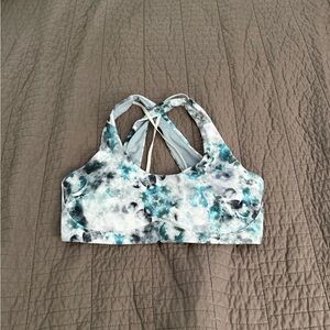 Lululemon Criss-Cross Sports Bra in Multicolor Pattern